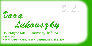 dora lukovszky business card